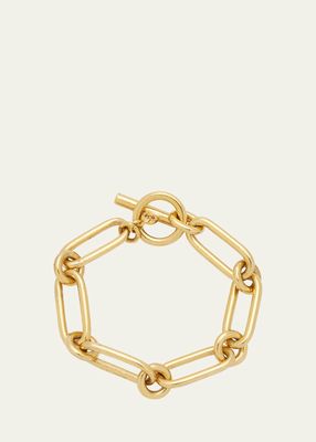 24K Gold Electroplate Chain Link Bracelet