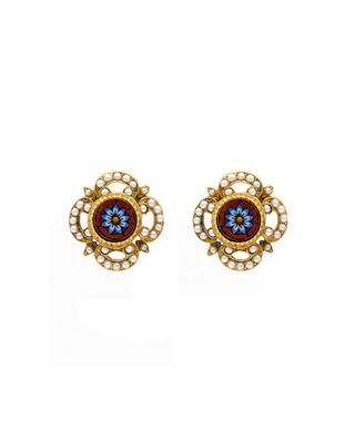 24k Gold-Plated Clip-On Earrings with Pearls