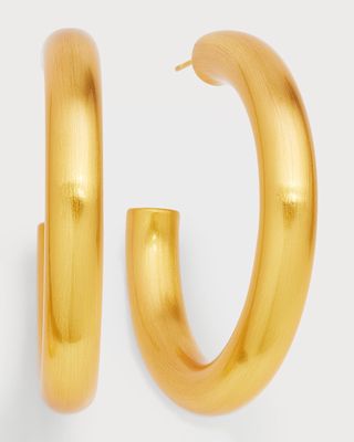 24K Gold-Plated Hollow Hoop Earrings