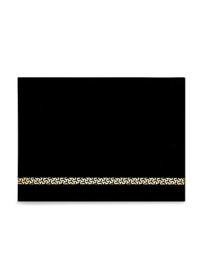 24K Gold Stripe Glass Placemat - Black - Black