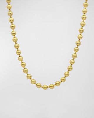 24K Yellow Gold Beaded Necklace