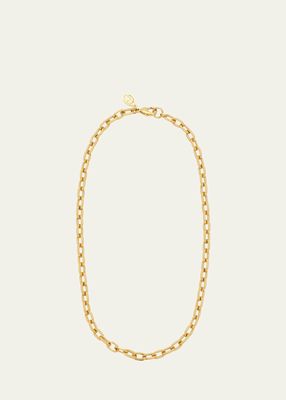24K Yellow Gold Electroplate Mini Chain Necklace