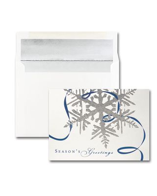 25 Seasonal Sparkle Greeting Cards with Printed Envelopes