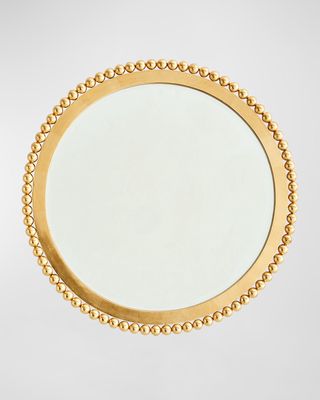 26" Ball Bearing Gold Leaf Mirror