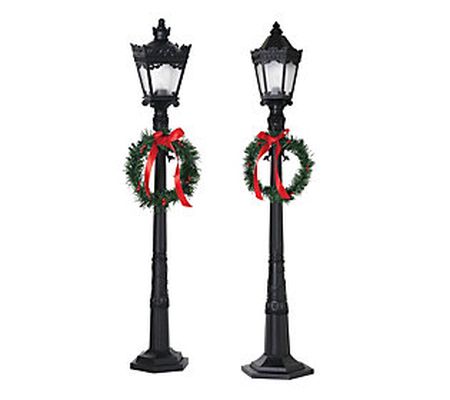 26" Indoor Holiday Lamp Posts, Set of 2