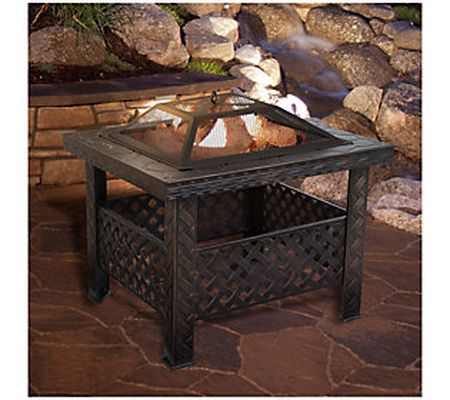 26" Woven Square Fire Pit