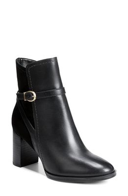 27 EDIT Naturalizer Bexley Strap Bootie in Black Leather And Suede