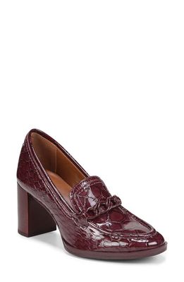 27 EDIT Naturalizer Bliss Loafer Pump in Cab Sauv Croc Leather