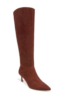 27 EDIT Naturalizer Falencia Knee High Pointed Toe Boot in Cappuccino Brown Suede