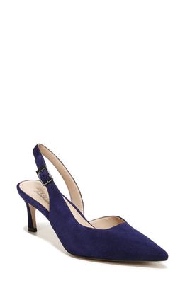 27 EDIT Naturalizer Felicia Slingback Pointed Toe Pump in Haven Blue Leather