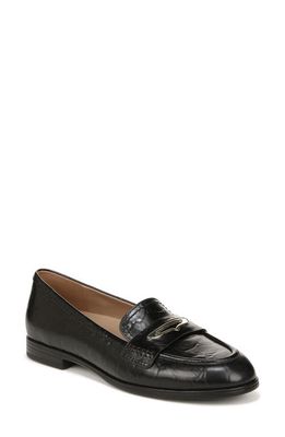 27 EDIT Naturalizer Georgiana Penny Loafer in Black Croco Leather