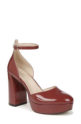 27 EDIT Naturalizer Giovanna Ankle Strap Platform Pump in Ruby Red Patent Leather