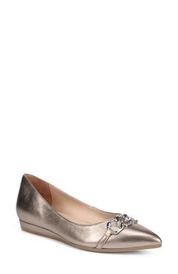 27 EDIT Naturalizer Katalie Chain Detail Pointed Toe Pump in Warm Silver
