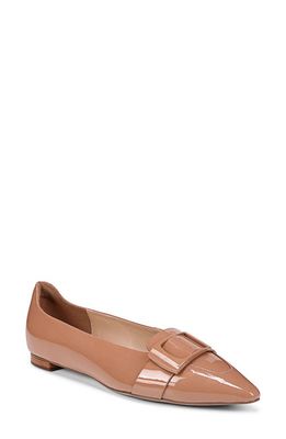 27 EDIT Naturalizer Miller Pointed Toe Flat in Hazelnut Brown Patent Leather
