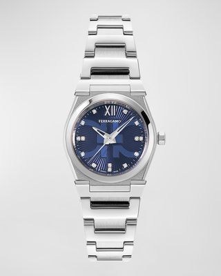 28mm Vega Holiday Capsule Watch with Bracelet Strap, Blue