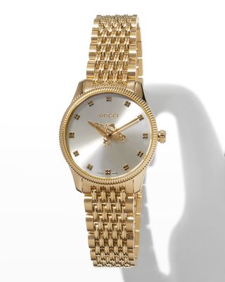 29mm G-Timeless Bee Watch with Bracelet Strap, Gold