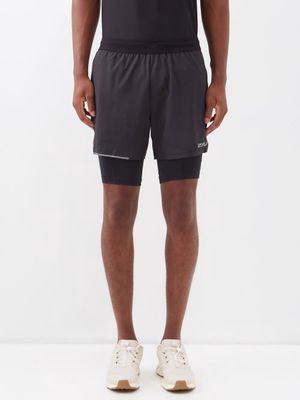 2xu - Aero 2-in1 5" Running Shorts - Mens - Black