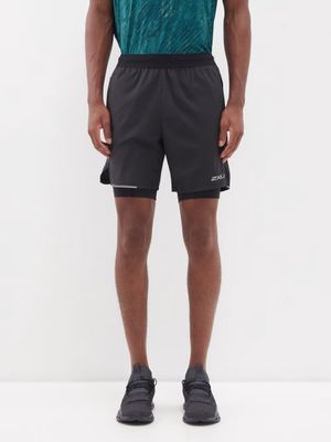 2xu - Aero 2-in1 7" Running Shorts - Mens - Black