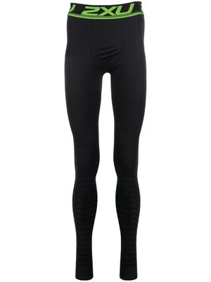 2XU logo-waistband compression tights - Black