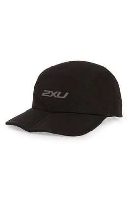2XU Packable Run Cap in Black/Silver Reflective