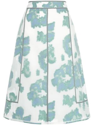 3.1 Phillip Lim Abstract Daisy a-line skirt - White