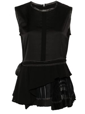 3.1 Phillip Lim asymmetric panelled blouse - Black