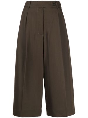 3.1 Phillip Lim belted pleated cropped trousers - Green