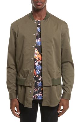 3.1 Phillip Lim Bomber Shirt Jacket in Army