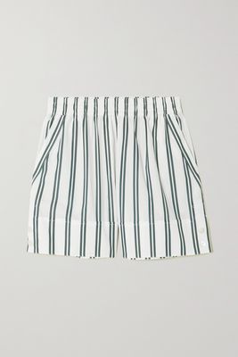 3.1 Phillip Lim - Boxer Striped Cotton-blend Poplin Shorts - White