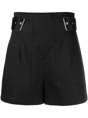 3.1 Phillip Lim buckle-detailed panelled shorts - Black