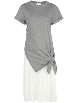 3.1 Phillip Lim contrast hem short-sleeve dress - Grey