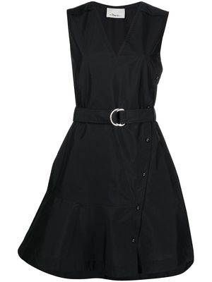 3.1 PHILLIP LIM cotton poplin A-line dress - Black