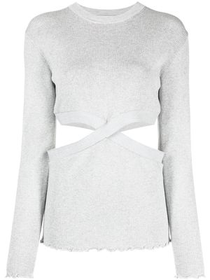 3.1 Phillip Lim cut-out ribbed jumper - Silver