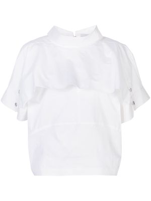 3.1 Phillip Lim Dolman foldover collar T-shirt - White