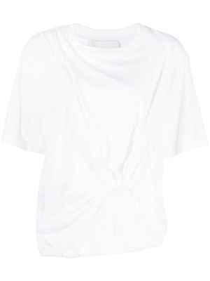 3.1 Phillip Lim drape-detail cotton T-shirt - White