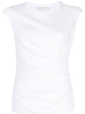 3.1 Phillip Lim draped-detail cotton tank top - White
