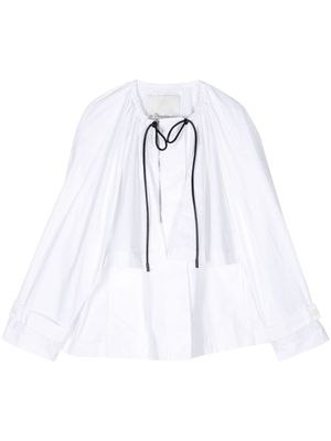 3.1 Phillip Lim drastring-neck long-sleeved blouse - White
