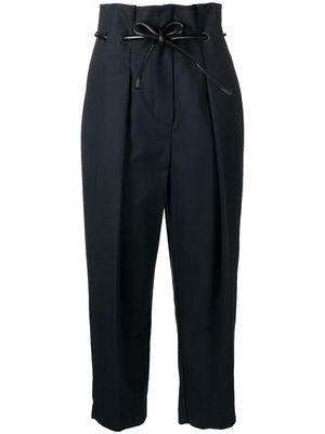 3.1 Phillip Lim drawstring high-waisted trousers - Blue