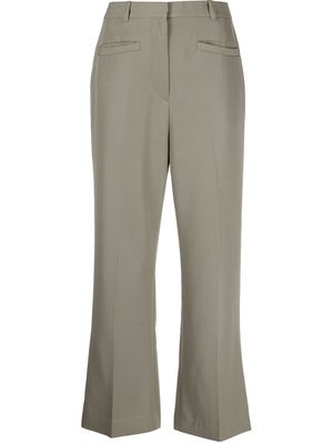 3.1 PHILLIP LIM flared cropped wool trousers - Green