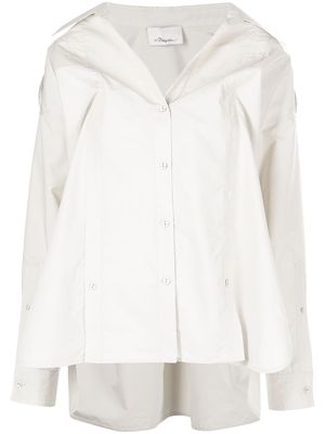 3.1 PHILLIP LIM flat-collar long-sleeved shirt - Neutrals