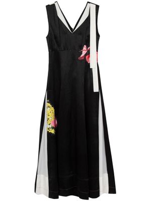 3.1 Phillip Lim Floral Bouquet sleeveless gown - Black