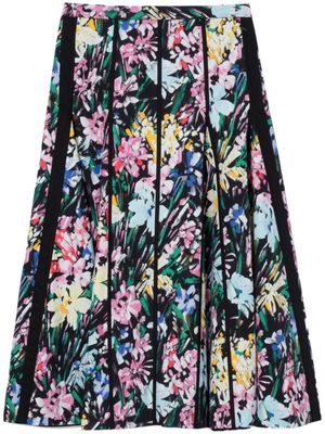 3.1 Phillip Lim Flowerworks Godet floral-print midi skirt - Black