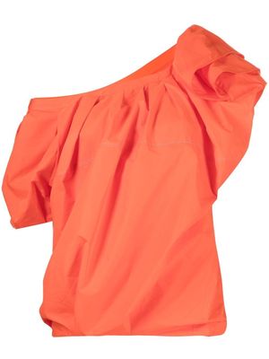 3.1 Phillip Lim gathered-detail off-shoulder blouse - Orange