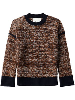 3.1 Phillip Lim high-neck jacquard wool jumper - Brown