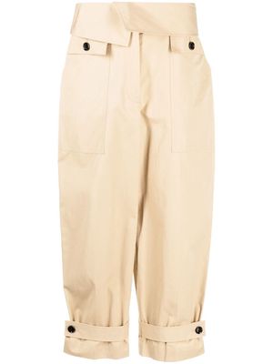 3.1 Phillip Lim high-waisted cropped trousers - Brown