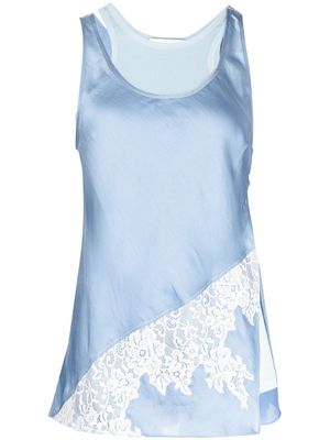 3.1 Phillip Lim lace-detailing sleeveless top - Blue