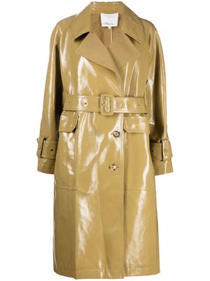 3.1 Phillip Lim laminated cotton canvas trench coat - Brown