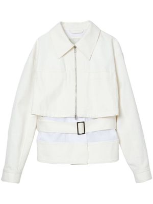3.1 Phillip Lim layered belted jacket - White