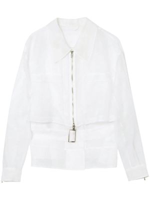 3.1 Phillip Lim layered belted silk jacket - White