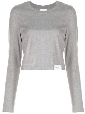 3.1 Phillip Lim long-sleeve logo T-shirt - Grey